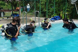 7 scuba lessons in pool