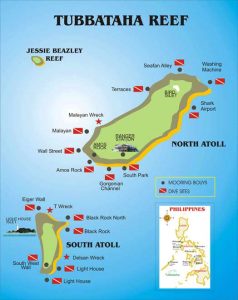 Map Tubbataha Reef courtesy of Expedition Fleet