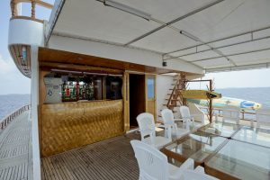 bar area liveaboard maldives