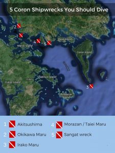 coron shipwreck map