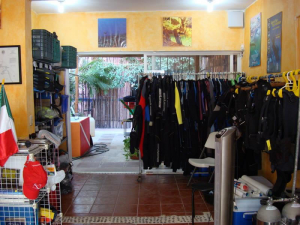 dive shop inside