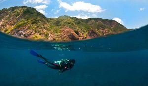 scuba diver at Narcondam Island