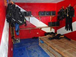 storage scuba gear room