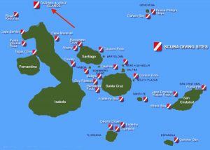 galapagos dive site map